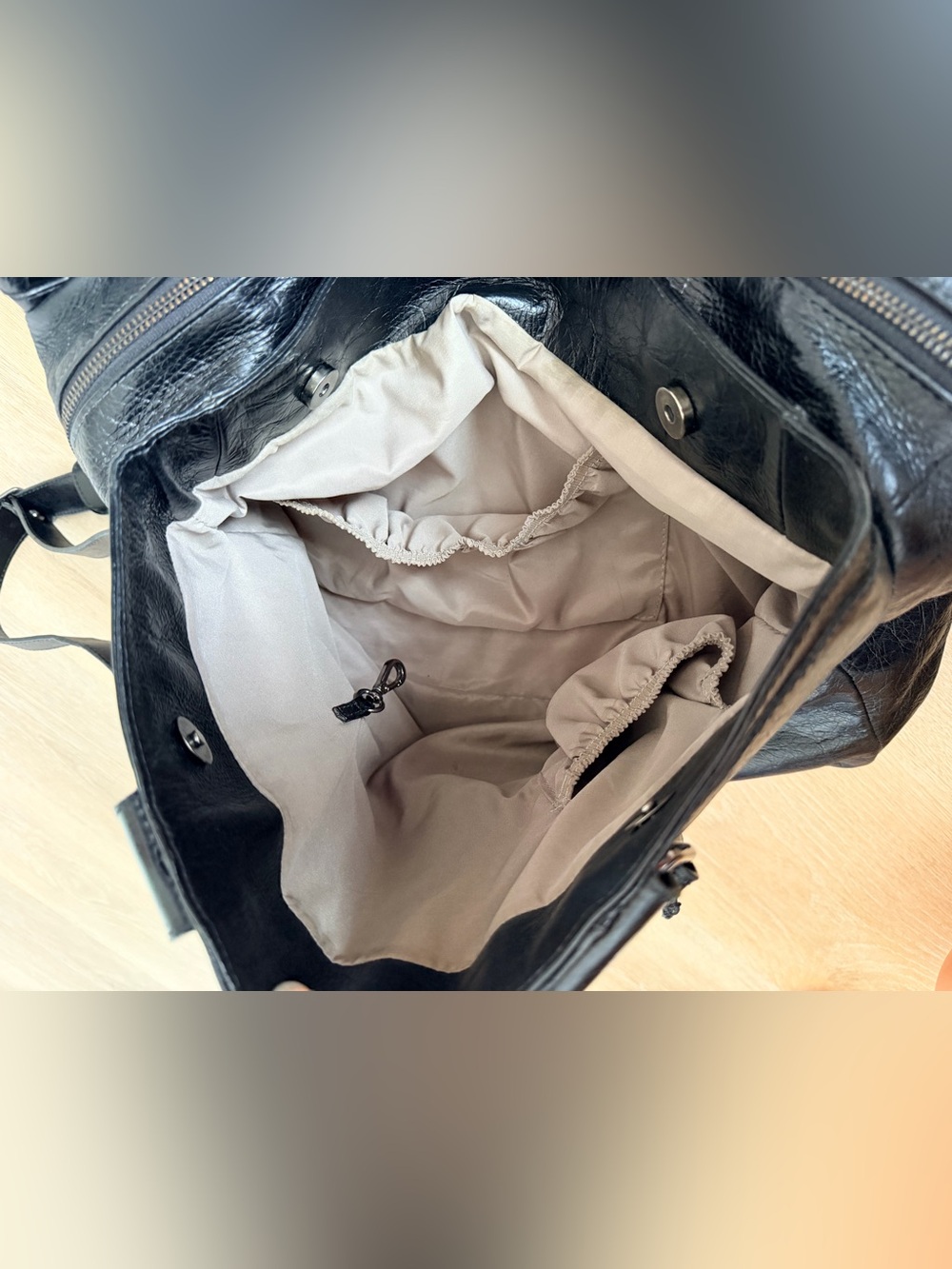 NWOT J’Tote Genuine Patent Leather Laptop Bag Briefcase Tote Black Unisex Large - Picture 8 of 16